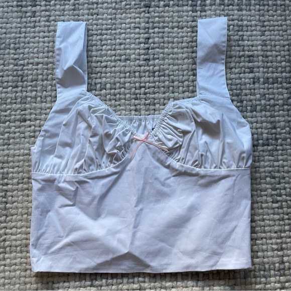 With Jean White Ruched Blouse - Picture 3 of 6